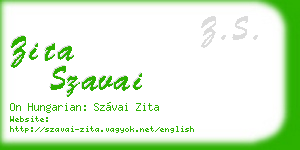 zita szavai business card