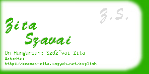 zita szavai business card